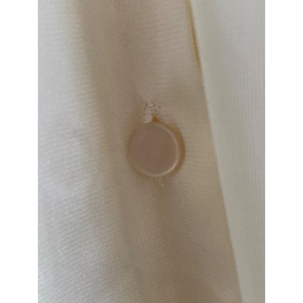 VTG Gossard Artemis 2 pc Pajamas Cream Floral Embroidered Button Front SS Top S - Picture 8 of 16